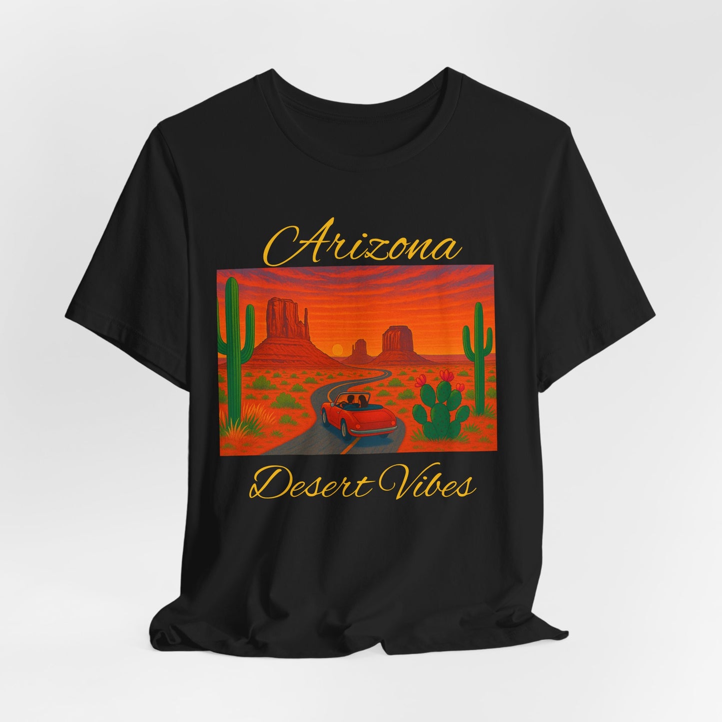 Arizona Desert Vibes Tee - Unisex Jersey Short Sleeve Tee, Vacation Shirt, Southwest Style T-Shirt, Travel Apparel, Gift for Nature Lovers