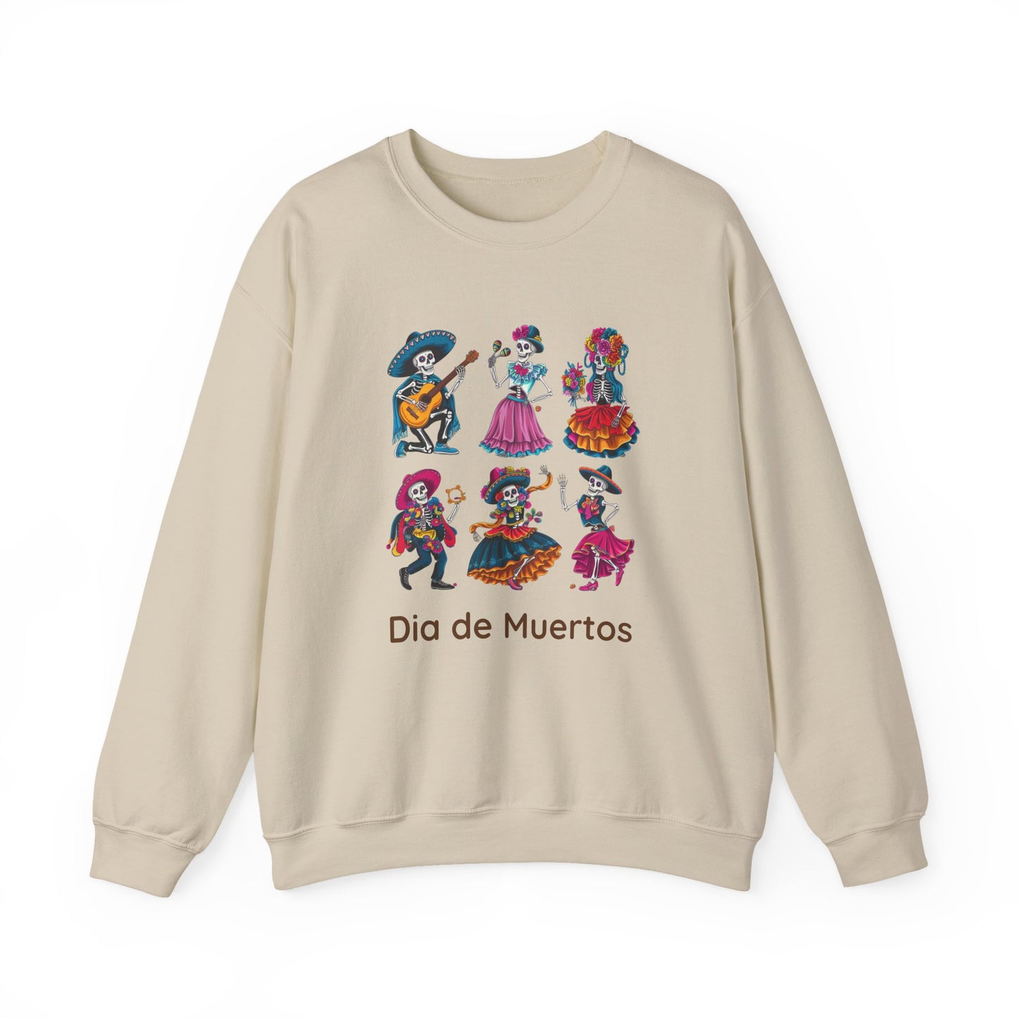 Dia de los Muertos Crewneck Sweatshirt, Cozy Halloween Sweatshirt, Unisex Sweatshirt, Festival Apparel, Mexican Cultural Celebration Clothing