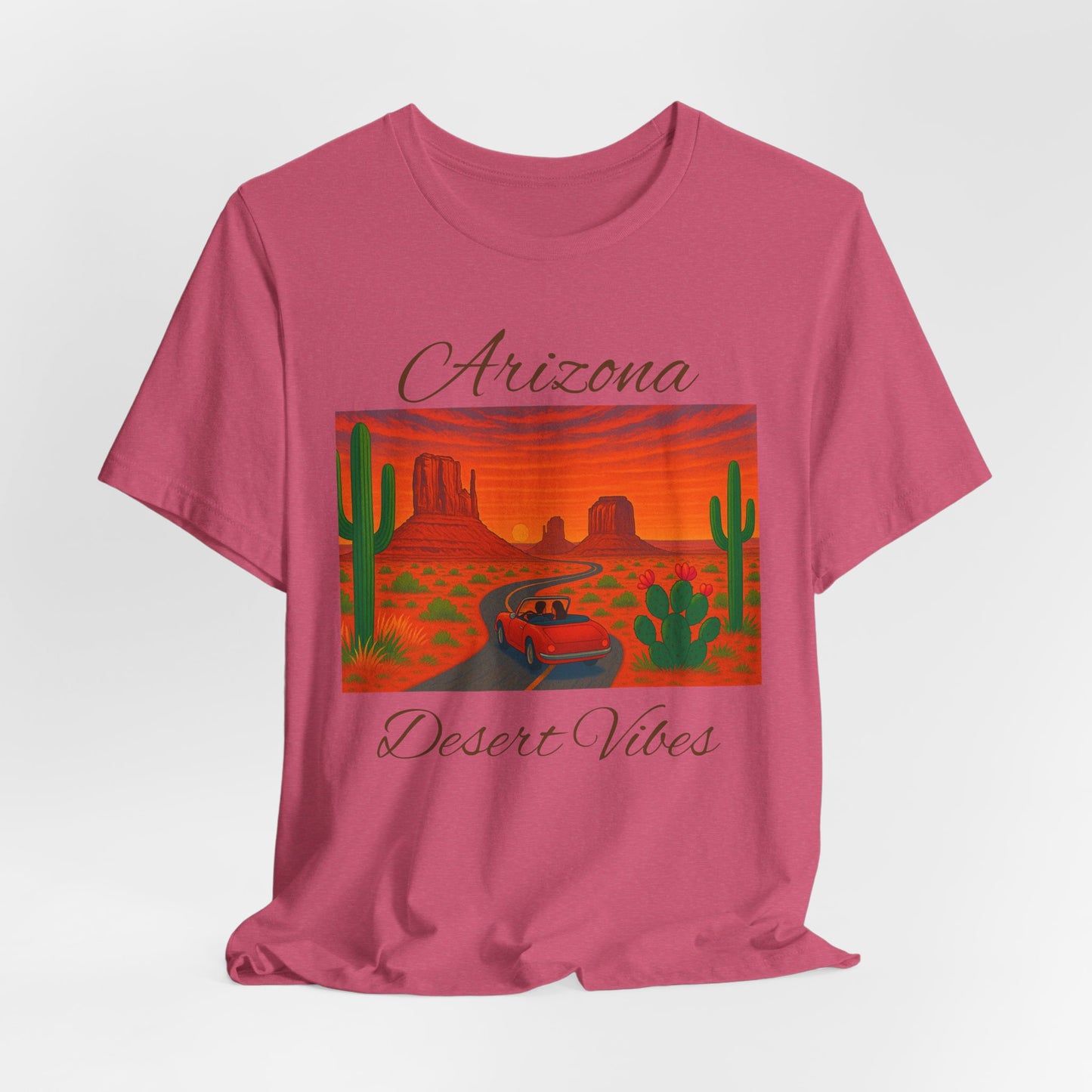 Arizona Desert Vibes Tee - Unisex Jersey Short Sleeve Tee, Vacation Shirt, Southwest Style T-Shirt, Travel Apparel, Gift for Nature Lovers