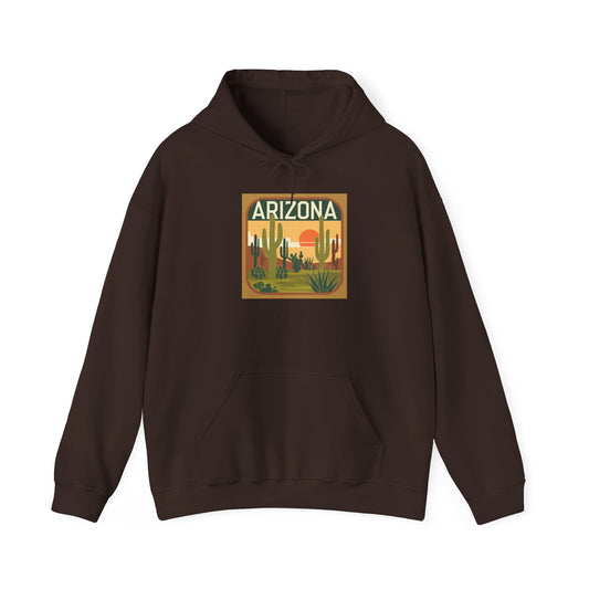 Desert Sunset Arizona Hoodie, Cozy Sweatshirt, Gift for Travelers, Unisex Hooded Pullover, Vintage Style Arizona Apparel, Nature Lover [...]