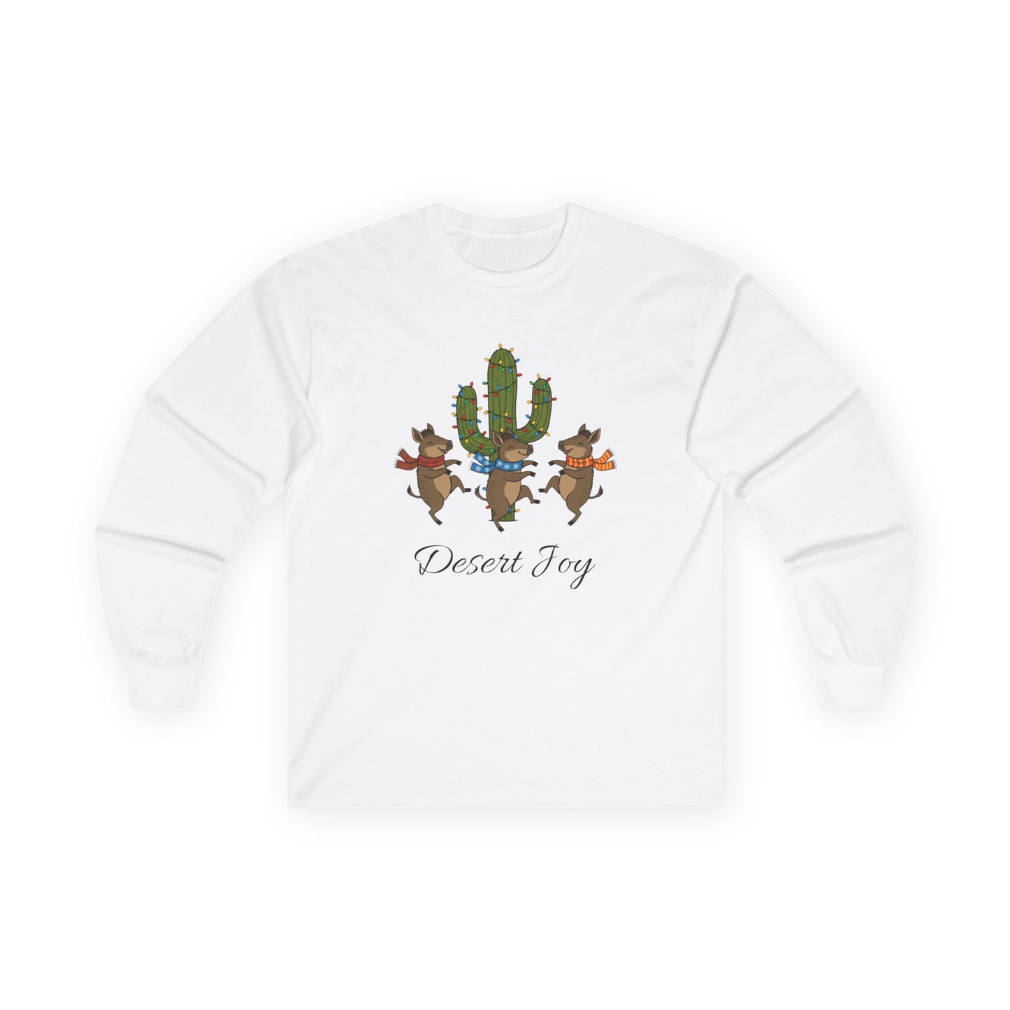 Javelinas Dancing Around Xmas Saguaro Long Sleeve Tee