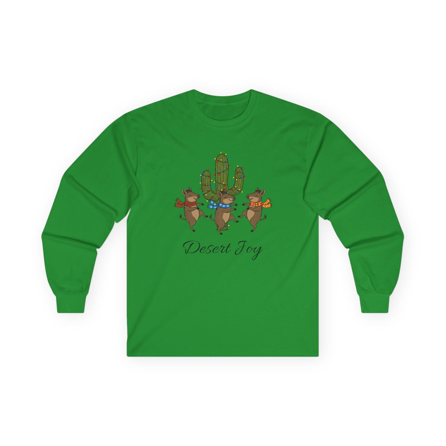 Javelinas Dancing Around Xmas Saguaro Long Sleeve Tee