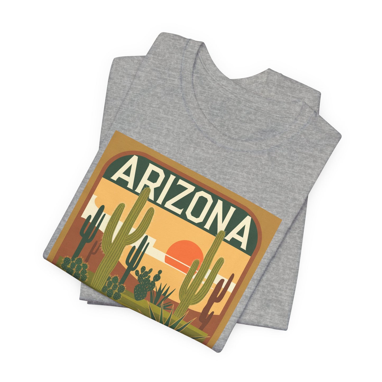 Arizona Sunset Graphic Tee | Casual Wear, Travel Souvenir, Vacation Shirt, Summer Apparel, Desert Nature Gift