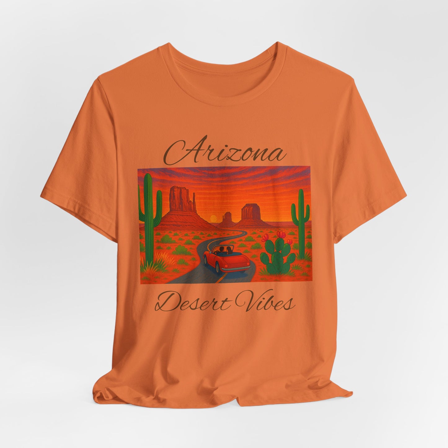 Arizona Desert Vibes Tee - Unisex Jersey Short Sleeve Tee, Vacation Shirt, Southwest Style T-Shirt, Travel Apparel, Gift for Nature Lovers