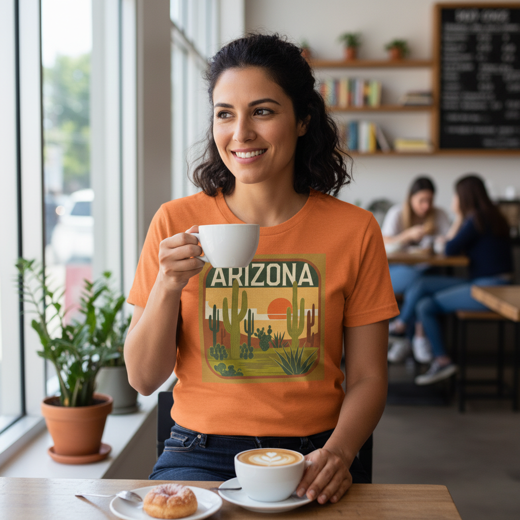 Arizona Sunset Graphic Tee | Casual Wear, Travel Souvenir, Vacation Shirt, Summer Apparel, Desert Nature Gift