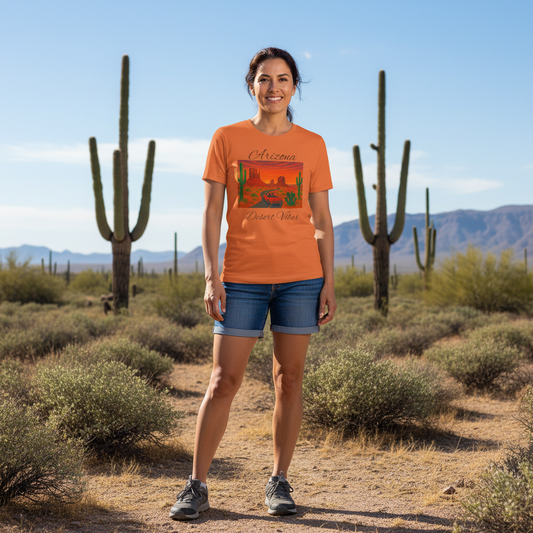 Arizona Desert Vibes Tee - Unisex Jersey Short Sleeve Tee, Vacation Shirt, Southwest Style T-Shirt, Travel Apparel, Gift for Nature Lovers