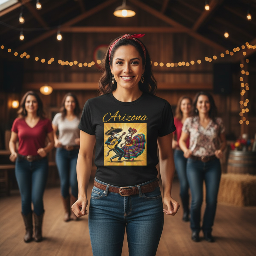 Arizona Fiesta Unisex Jersey Tee - Celebratory T-Shirt for Culture Lovers, Perfect for Parties, Gifts, Summer Festivals, and Day of the Dead
