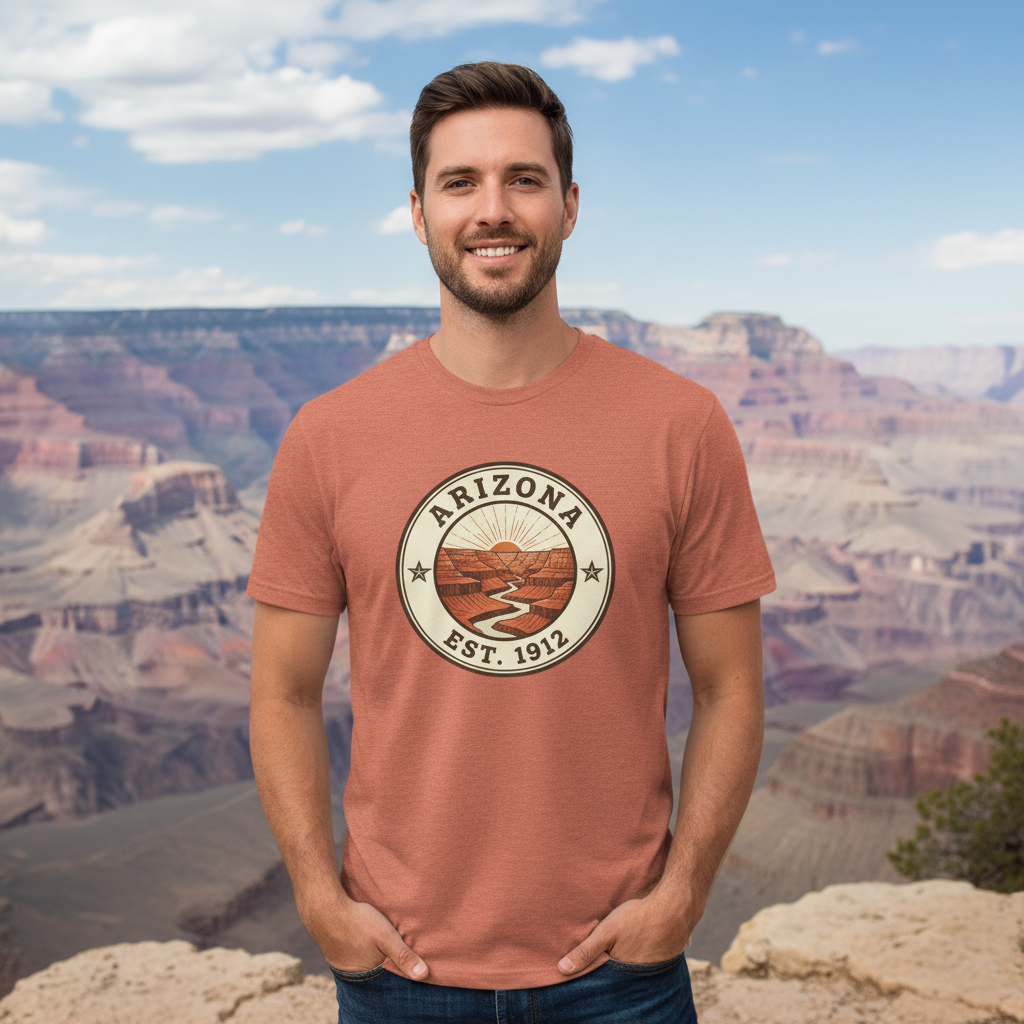 Arizona Est. 1912 Scenic Badge T-Shirt