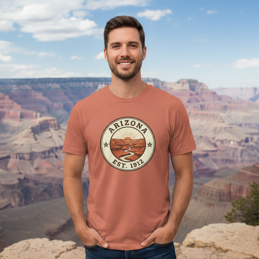 Arizona Est. 1912 Scenic Badge T-Shirt