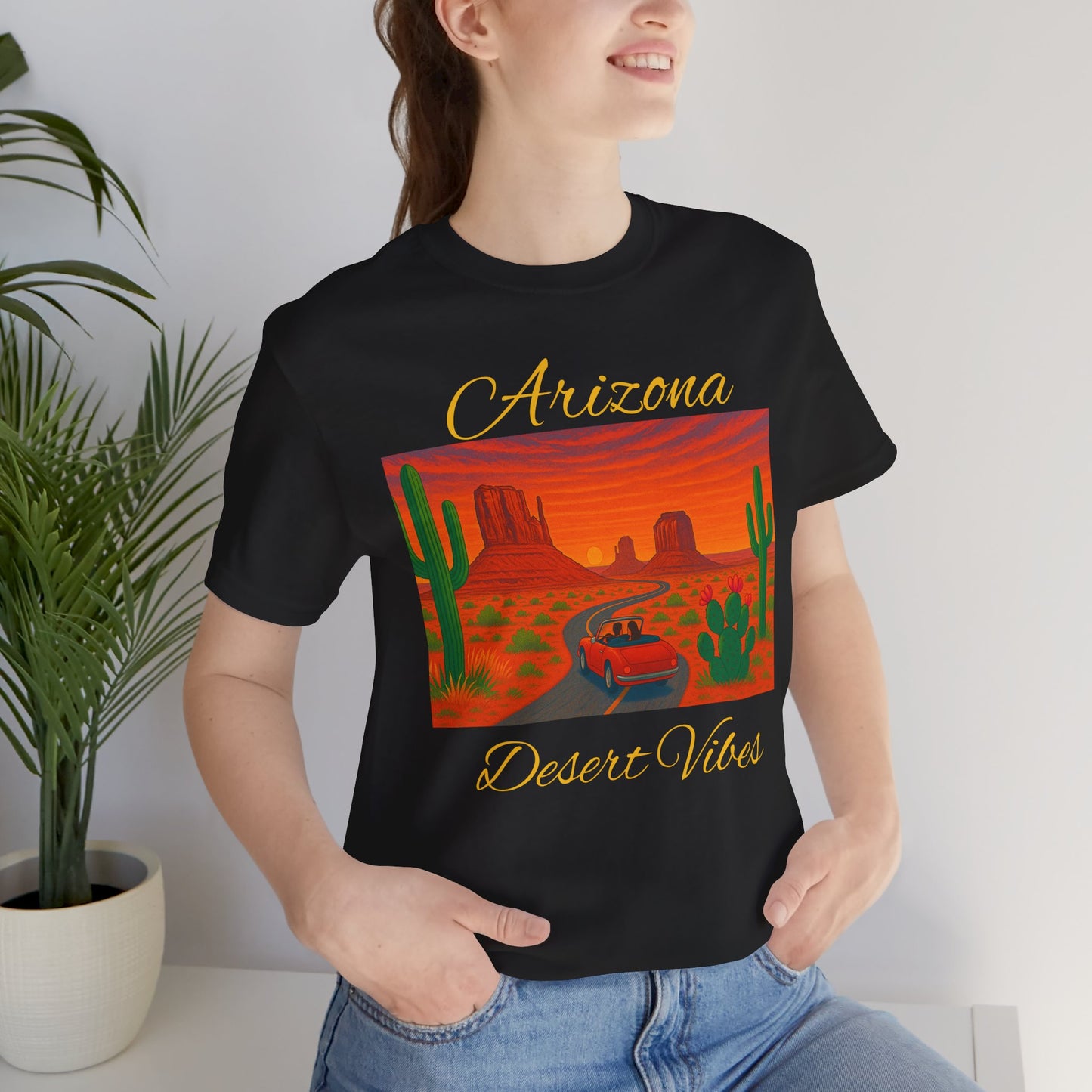 Arizona Desert Vibes Tee - Unisex Jersey Short Sleeve Tee, Vacation Shirt, Southwest Style T-Shirt, Travel Apparel, Gift for Nature Lovers