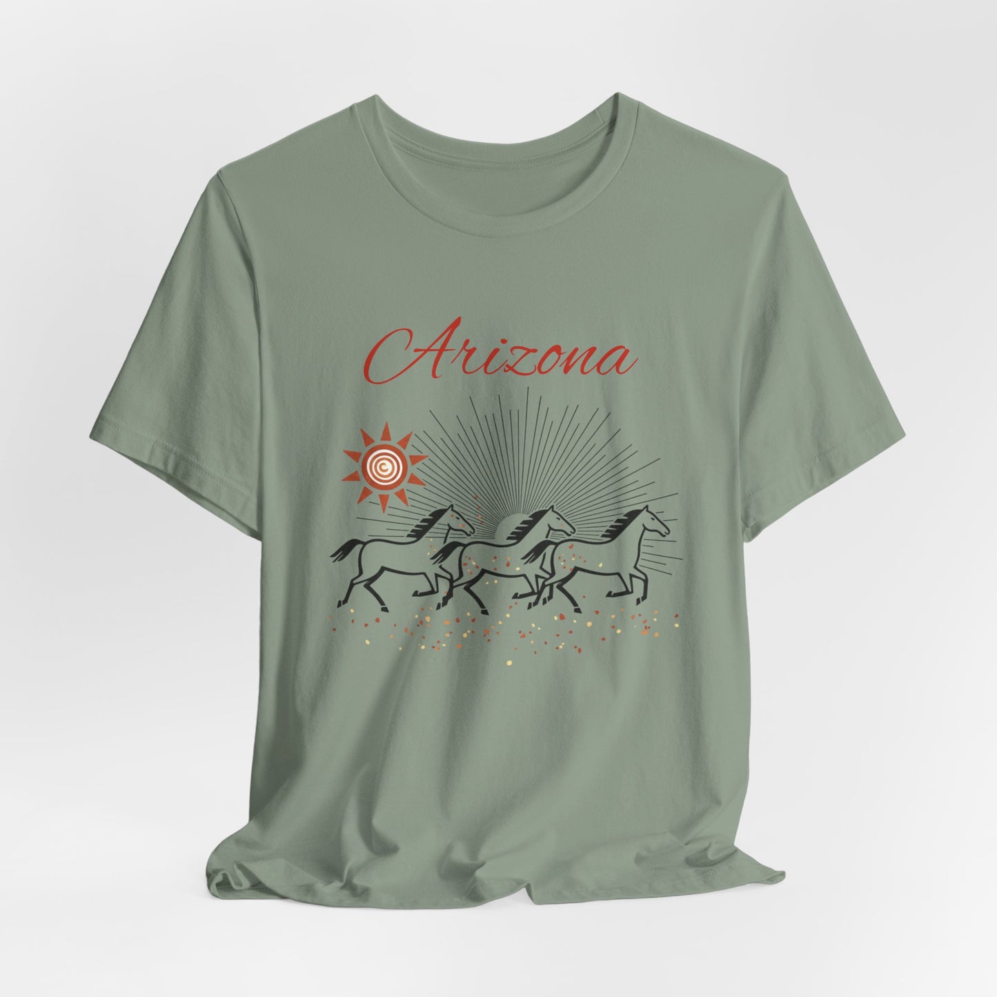 Arizona Wild Horses T‑Shirt — Desert Sun Graphic Tee