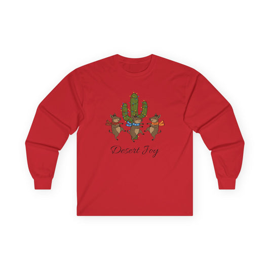 Javelinas Dancing Around Xmas Saguaro Long Sleeve Tee