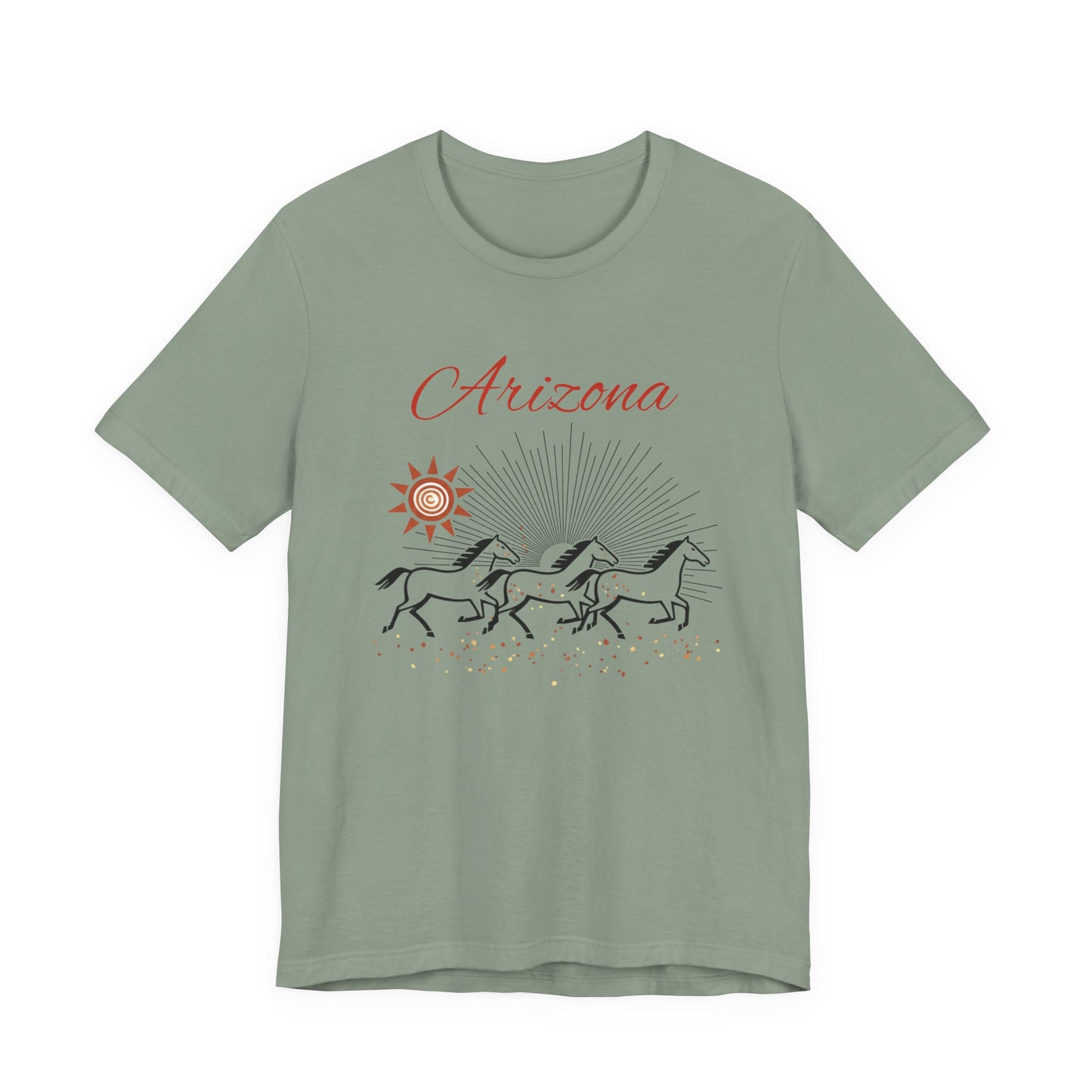 Arizona Wild Horses T‑Shirt — Desert Sun Graphic Tee