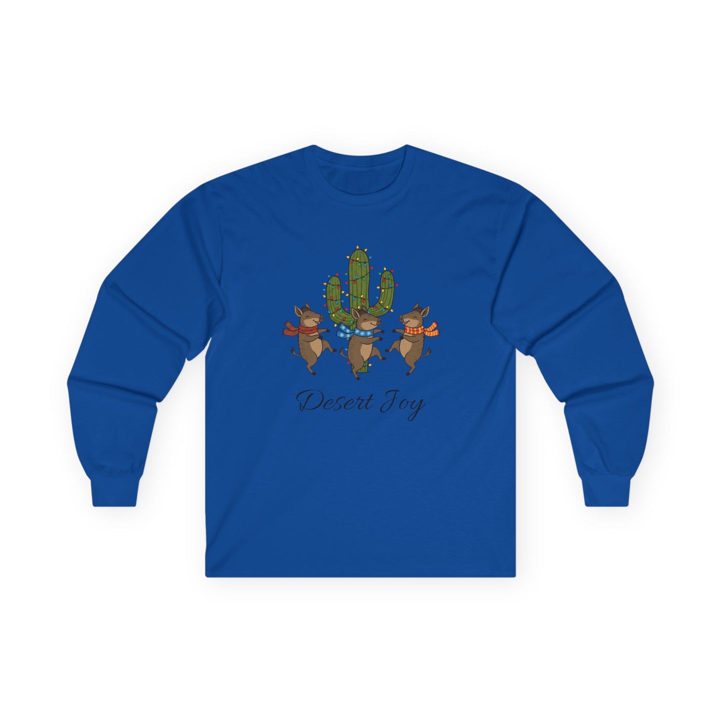 Javelinas Dancing Around Xmas Saguaro Long Sleeve Tee