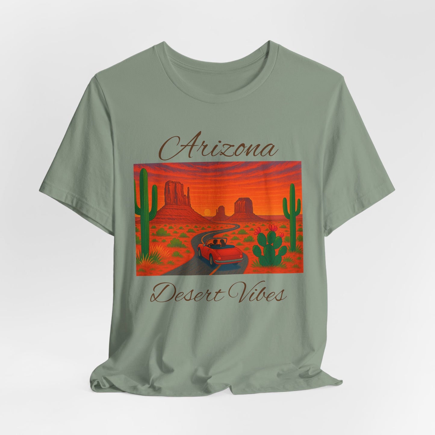 Arizona Desert Vibes Tee - Unisex Jersey Short Sleeve Tee, Vacation Shirt, Southwest Style T-Shirt, Travel Apparel, Gift for Nature Lovers