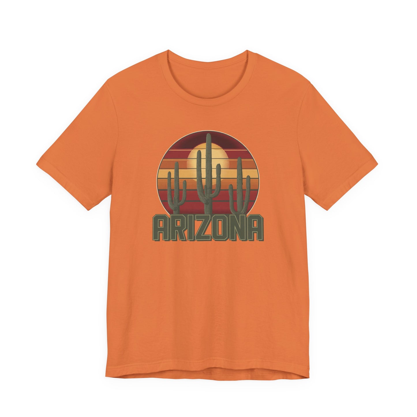 Arizona Desert Three Saguaro Cactus at Sunset Graphic Tee for Nature Lovers, Boho Summer Shirt, Gift for Adventurers, Vacation Wear, Casual Outfit