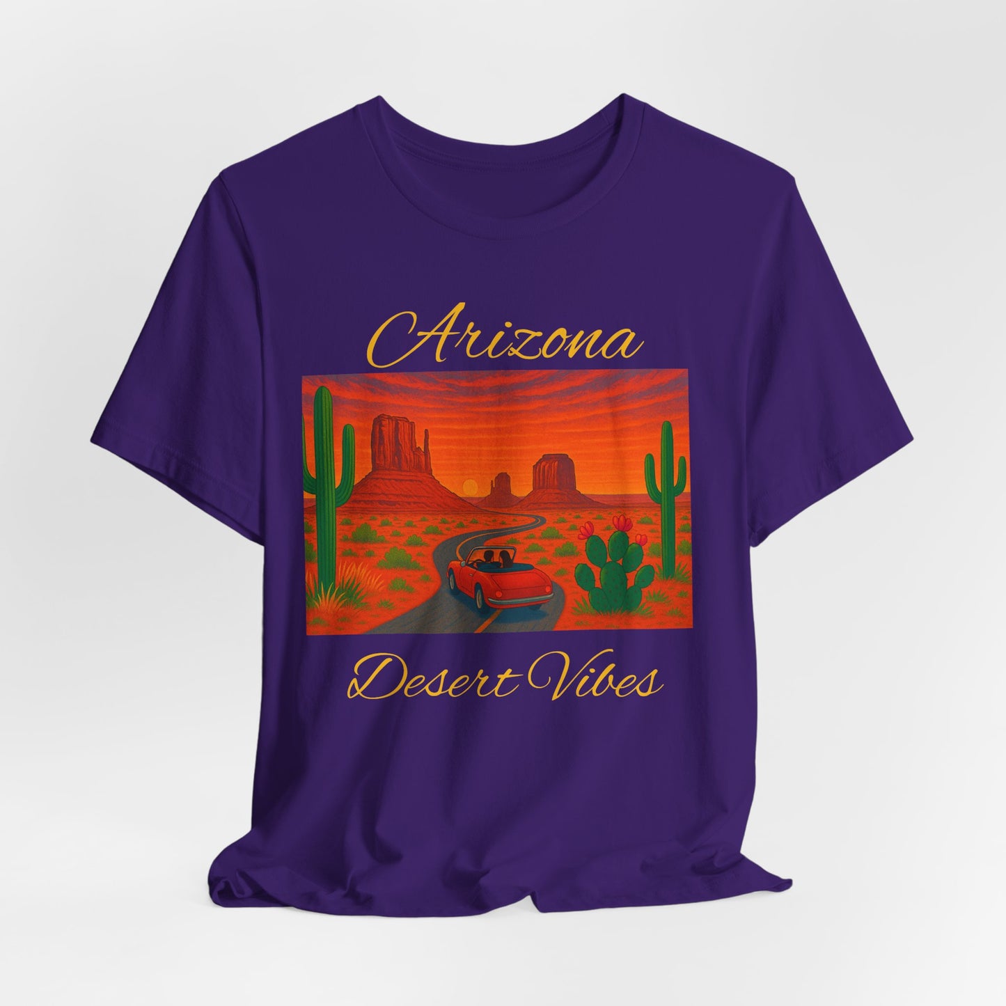 Arizona Desert Vibes Tee - Unisex Jersey Short Sleeve Tee, Vacation Shirt, Southwest Style T-Shirt, Travel Apparel, Gift for Nature Lovers