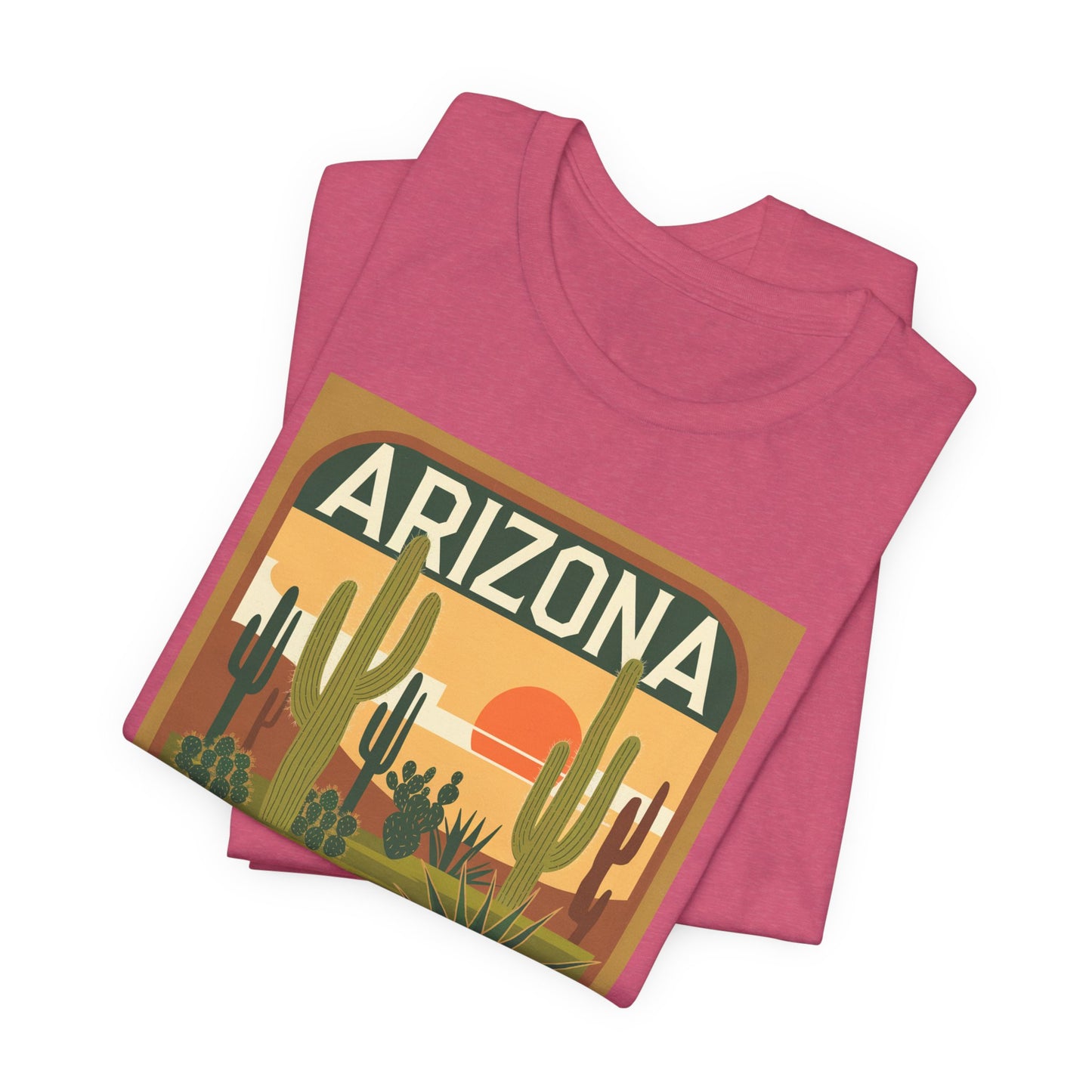 Arizona Sunset Graphic Tee | Casual Wear, Travel Souvenir, Vacation Shirt, Summer Apparel, Desert Nature Gift